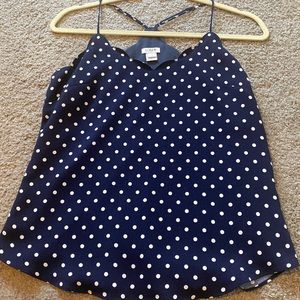 J Crew navy polka dot camisole (size 0)